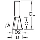 Trend Tools C159X1/4TC Dovetail 12.7Mm Diameter X 104 Degrees Spurs