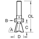 Trend Tools C162X1/4TC Dovetail 12.7Mm Diameter X 104 Degrees Guided