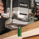 Trend Tools C214AX1/2TC Trend Craftpro 1/2In  Bearing Guided 2 Degree Undercut 22.5Mm Dia X 50Mm Cut Depth