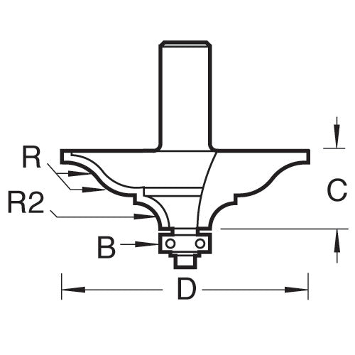 Trend Tools C217X1/2TC Bearing Guided Elegant Mould 10.5Mm Radius