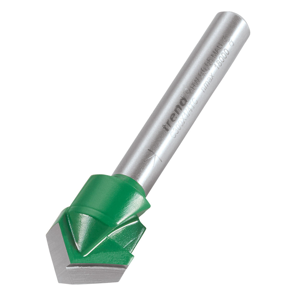 Trend Tools C300X1/4TC Rend Craftpro 1/4 Alucobond 45 Degrees V Groove 13Mm Dia X 10Mm Cut Depth