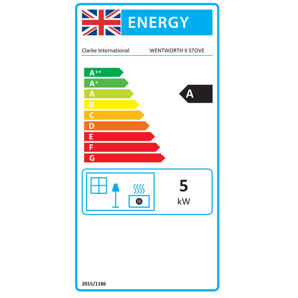Clarke 6910132 Wentworth II 5kW Cast Iron Wood Burning Stove