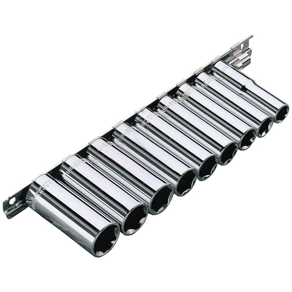 Clarke 1700777 PRO371 1/2" Drive 9 Piece Deep Metric Socket Set 10 - 22mm