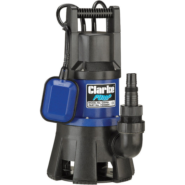 Clarke 7230604 CSV4A 2" 1300W 417Lpm 11m Head Submersible Pump With Float Switch (230V)