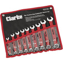 Clarke 1801811 CHT811 9 Piece 8 - 19mm Cushion Grip Combination Spanner Set