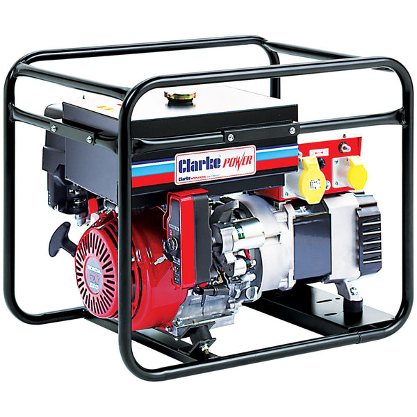 Clarke 8857685 CP6550NESLR 6.5kVA Long Run, Electric Start Petrol Generator with Honda Engine
