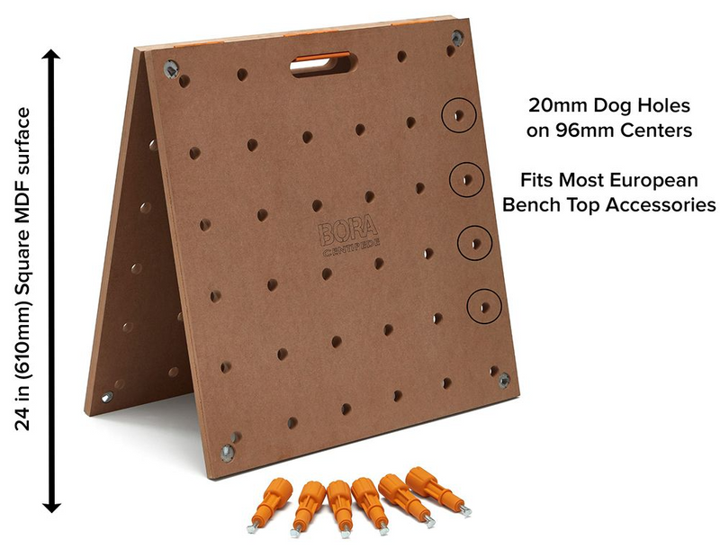 BORA CK22TM Centipede Table Top - Pair - 20mm Dog Holes