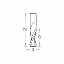 Trend Tools CNC/013X10STC Spiral Up-Cut 10 X 22 X 50 X 10Mm