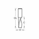 Trend Tools CNC/401X4STC O Flute Spiral Up-Cut 4 X 17 X 45 X 4Mm