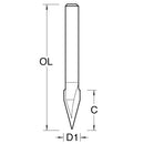 Trend Tools CNCM/1X4MMTC 30 Deg V Groove 6.3Mm Wood 4635V030