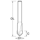 Trend Tools CNCM/3X4MMTC 90 Deg V Groove 6.3Mm Wood 4635V090