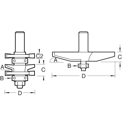 Trend Tools CR/PDS2X1/2TC Panel Door Set Bevel Large