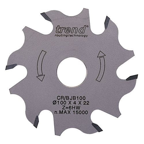 Trend Tools CR/BJB100 Trend Biscuit Jointer Saw Blade 100Mm X 22Mm X 6T