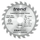 Trend Tools CSB/12040T Trend Wood Cordless Circular Saw Blade 120Mm X 20Mm X 40T