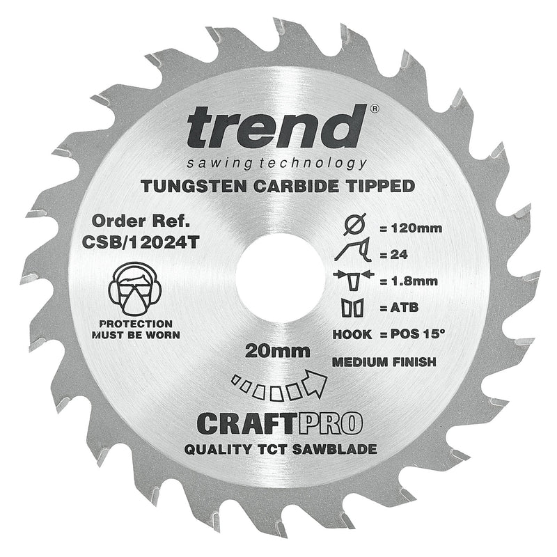 Trend Tools CSB/12040T Trend Wood Cordless Circular Saw Blade 120Mm X 20Mm X 40T