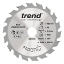 Trend Tools CSB/12518T Trend Wood Cordless Circular Saw Blade 125Mm X 20Mm X 18T