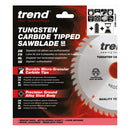 Trend Tools CSB/13624T Trend Wood Cordless Circular Saw Blade 136Mm X 10Mm X 24T