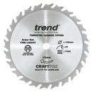 Trend Tools CSB/13624T Trend Wood Cordless Circular Saw Blade 136Mm X 10Mm X 24T