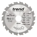 Trend Tools CSB/16018T Trend Wood Cordless Circular Saw Blade 160Mm X 20Mm X 18T