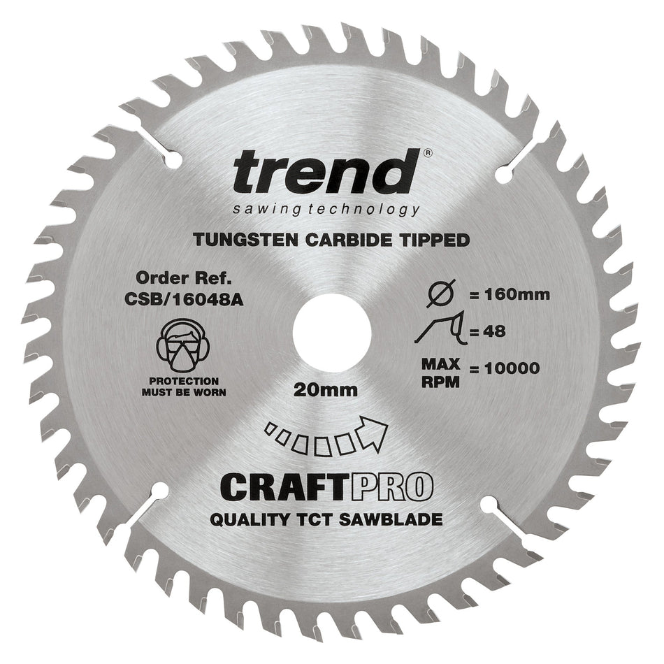 Trend Tools CSB/16048A Trend Wood Circular Saw Blade 160Mm X 20Mm X 48T