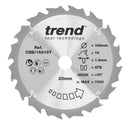 Trend Tools CSB/16816T Trend Wood Cordless Circular Saw Blade 168Mm X 20Mm X 16T