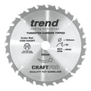 Trend Tools CSB/18424T Trend Wood Cordless Circular Saw Blade 184Mm X 20Mm X 24T