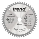 Trend Tools CSB/18448T Trend Wood Cordless Circular Saw Blade 184Mm X 20Mm X 48T