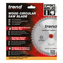 Trend Tools CSB/18448TA Trend Wood Cordless Circular Saw Blade 184Mm X 16Mm X 48T
