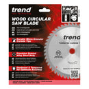 Trend Tools CSB/18524 Trend Wood Cordless Circular Saw Blade 185Mm X 20Mm X 24T