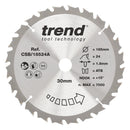 Trend Tools CSB/18524A Trend Wood Cordless Circular Saw Blade 185Mm X 30Mm X 24T