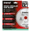 Trend Tools CSB/19012 Trend Wood Circular Saw Blade 190Mm X 30Mm X 12T