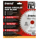 Trend Tools CSB/19040TB Trend Wood Cordless Circular Saw Blade 190Mm X 30Mm X 40T