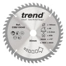 Trend Tools CSB/19048 Trend Wood Circular Saw Blade 190Mm X 30Mm X 48T