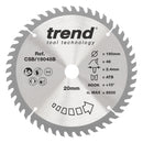 Trend Tools CSB/19048B Trend Wood Circular Saw Blade 190Mm X 20Mm X 48T