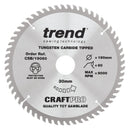 Trend Tools CSB/19060 Trend Wood Circular Saw Blade 190Mm X 30Mm X 60T