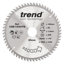 Trend Tools CSB/19060TB Trend Wood Cordless Circular Saw Blade 190Mm X 30Mm X 60T