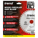 Trend Tools CSB/19060TB Trend Wood Cordless Circular Saw Blade 190Mm X 30Mm X 60T