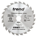 Trend Tools CSB/21036 Trend Wood Circular Saw Blade 210Mm X 30Mm X 36T