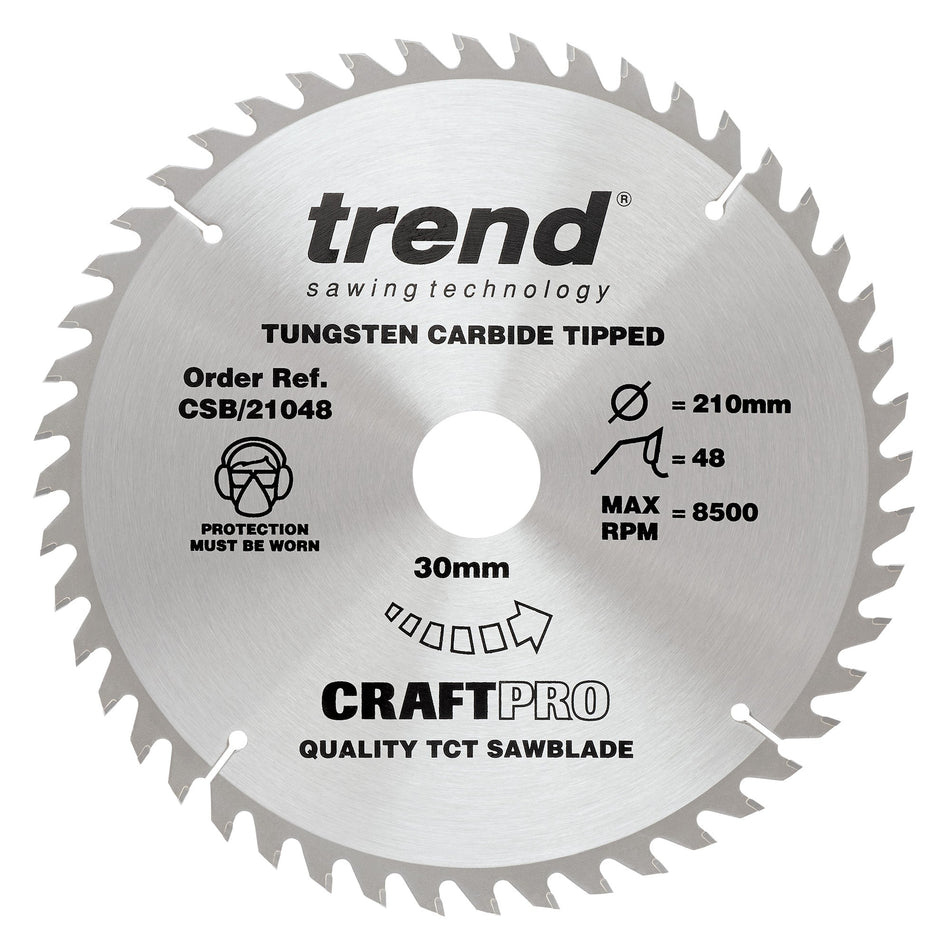 Trend Tools CSB/21048 Trend Wood Circular Saw Blade 210Mm X 30Mm X 48T