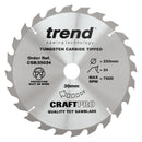 Trend Tools CSB/25024 Trend Wood Circular Saw Blade 250Mm X 30Mm X 24T