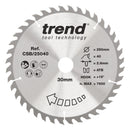 Trend Tools CSB/25040 Trend Wood Circular Saw Blade 250Mm X 30Mm X 40T