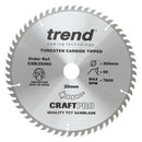 Trend Tools CSB/25060 Trend Wood Circular Saw Blade 250Mm X 30Mm X 60T