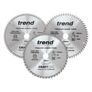 Trend Tools CSB/250/3PK Trend Wood Circular Saw Blade 250Mm X 30Mm X 48/60/84T, 3 Pack