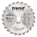 Trend Tools CSB/25424 Trend Wood Circular Saw Blade 254Mm X 30Mm X 24T