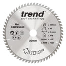 Trend Tools CSB/25460 Trend Wood Circular Saw Blade 254Mm X 30Mm X 60T