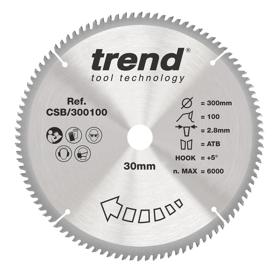 Trend Tools CSB/300100 Trend Wood Circular Saw Blade 300Mm X 30Mm X 100T