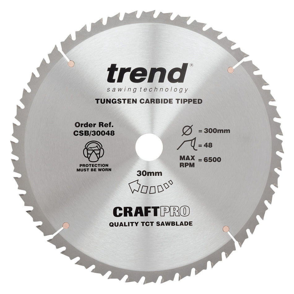 Trend Tools CSB/30048 Trend Wood Circular Saw Blade 300Mm X 30Mm X 48T