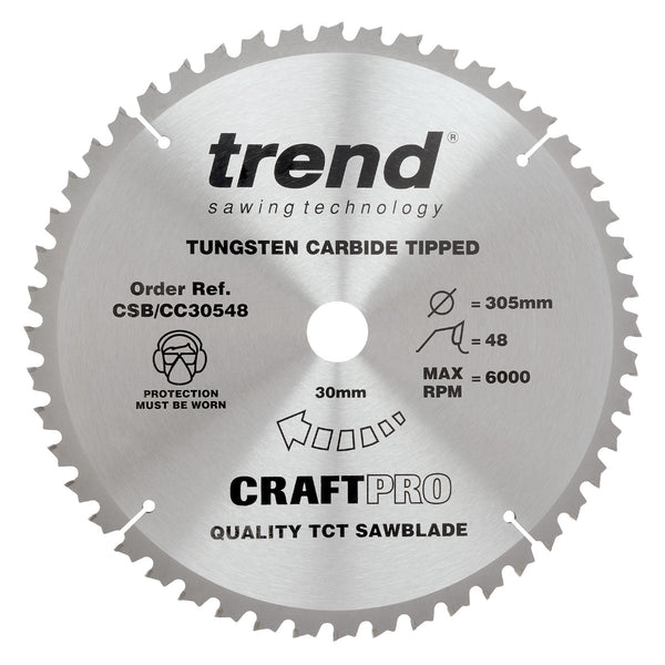 Trend Tools CSB/CC30548 Trend Wood Mitre Saw Blade 305Mm X 30Mm X 48T