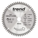 Trend Tools CSB/AP18458B Trend Aluminium/Plastic Circular Saw Blade 184Mm X 20Mm X 58T