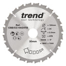 Trend Tools CSB/CC19024TB Trend Wood Cordless Mitre Saw Blade 190Mm X 30Mm X 24T